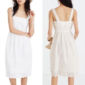 Madewell Eyelet Midi Dress White Bridal Shower